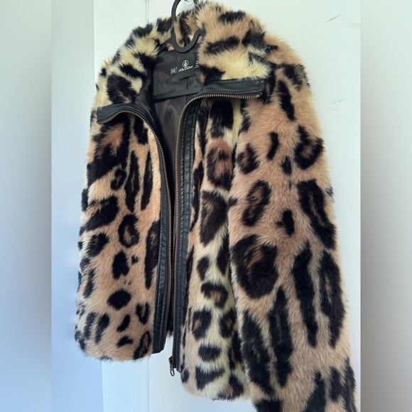 Manteau Volcom veste fausse fourrure léopard faux fur bomber jacket cheetah - Picture 2 of 4